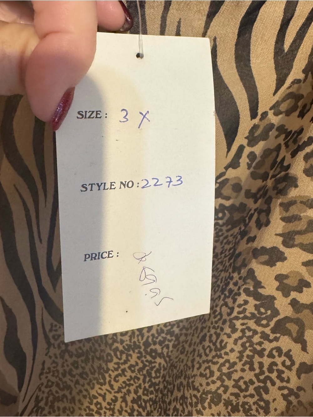 NWT Plus Size Animal Print  Top - Tan/Brown 1X/2X/3X    #X - Picture 11 of 11